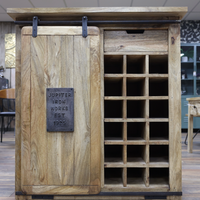 Industrial iron & rustic wood drinks cabinet  uk