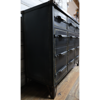 Large black metal Industrial storage cabinet