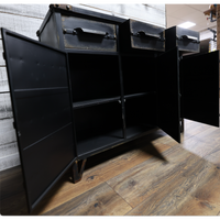 Large black metal Industrial storage cabinet