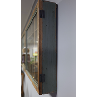 Multi compartment wood & glass collectors wall display cabinet