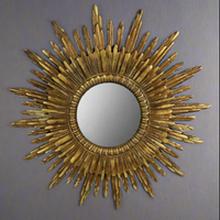 Big antique gold sunburst wall mirror