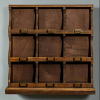 Multi compartment wood wall storage cabinet  Elderflower Lane