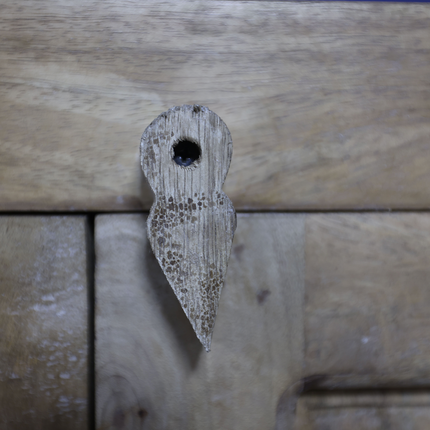 Ornate Carved Wood Shelved Storage Cupboard
