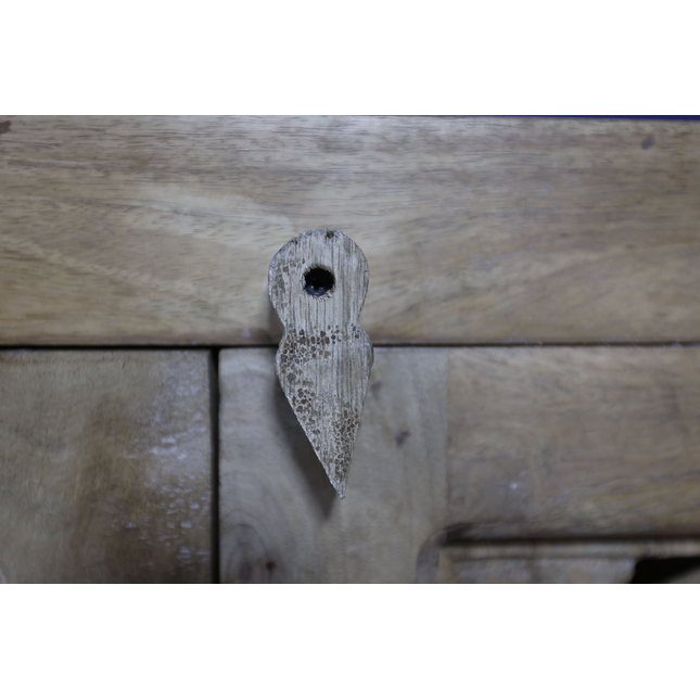 Ornate carved wood shelved storage cupboard