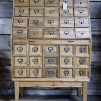 Large multi drawer apothecary storage cabinet