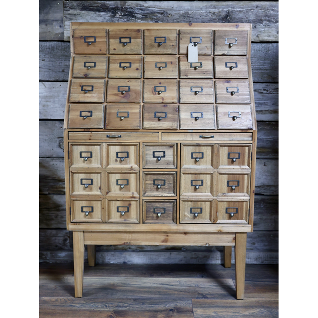 Large multi drawer apothecary storage cabinet
