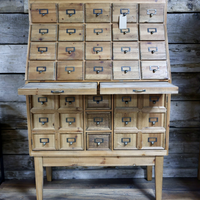 Large multi drawer apothecary storage cabinet