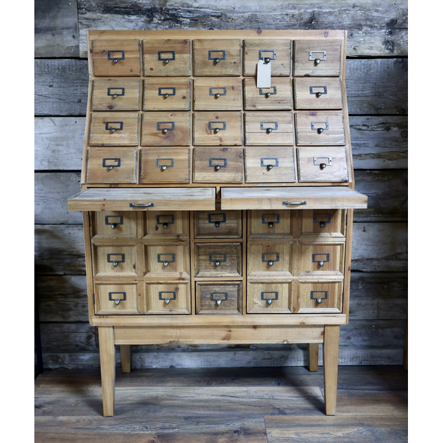 Large multi drawer apothecary storage cabinet