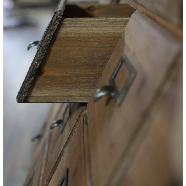 Large multi drawer apothecary storage cabinet