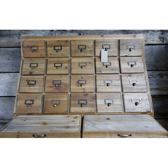 Large multi drawer apothecary storage cabinet