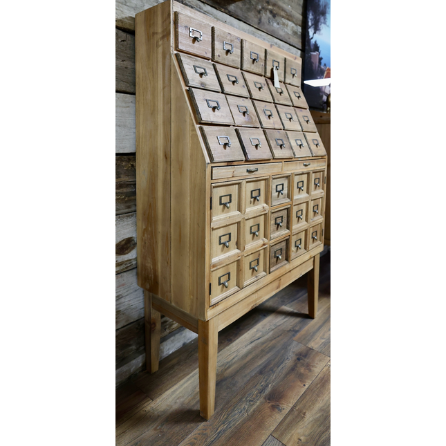 Large multi drawer apothecary storage cabinet