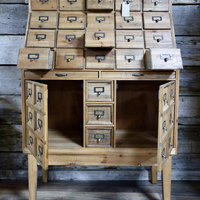 Large multi drawer apothecary storage cabinet