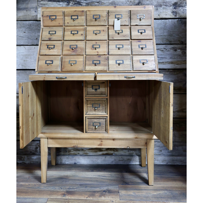 Large multi drawer apothecary storage cabinet
