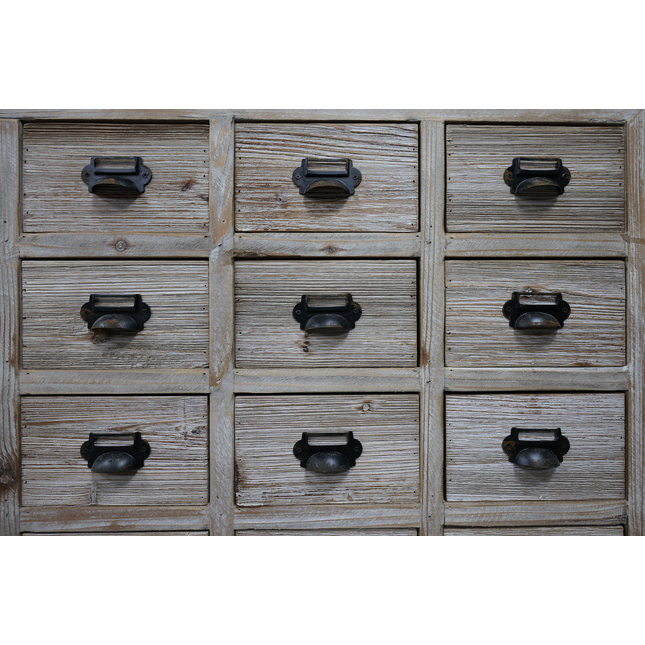 18 drawer wood storage cabinet