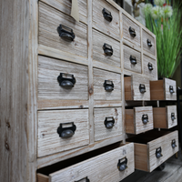 18 drawer wood storage cabinet