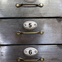 Green metal & brushed steel multi drawer cabinet