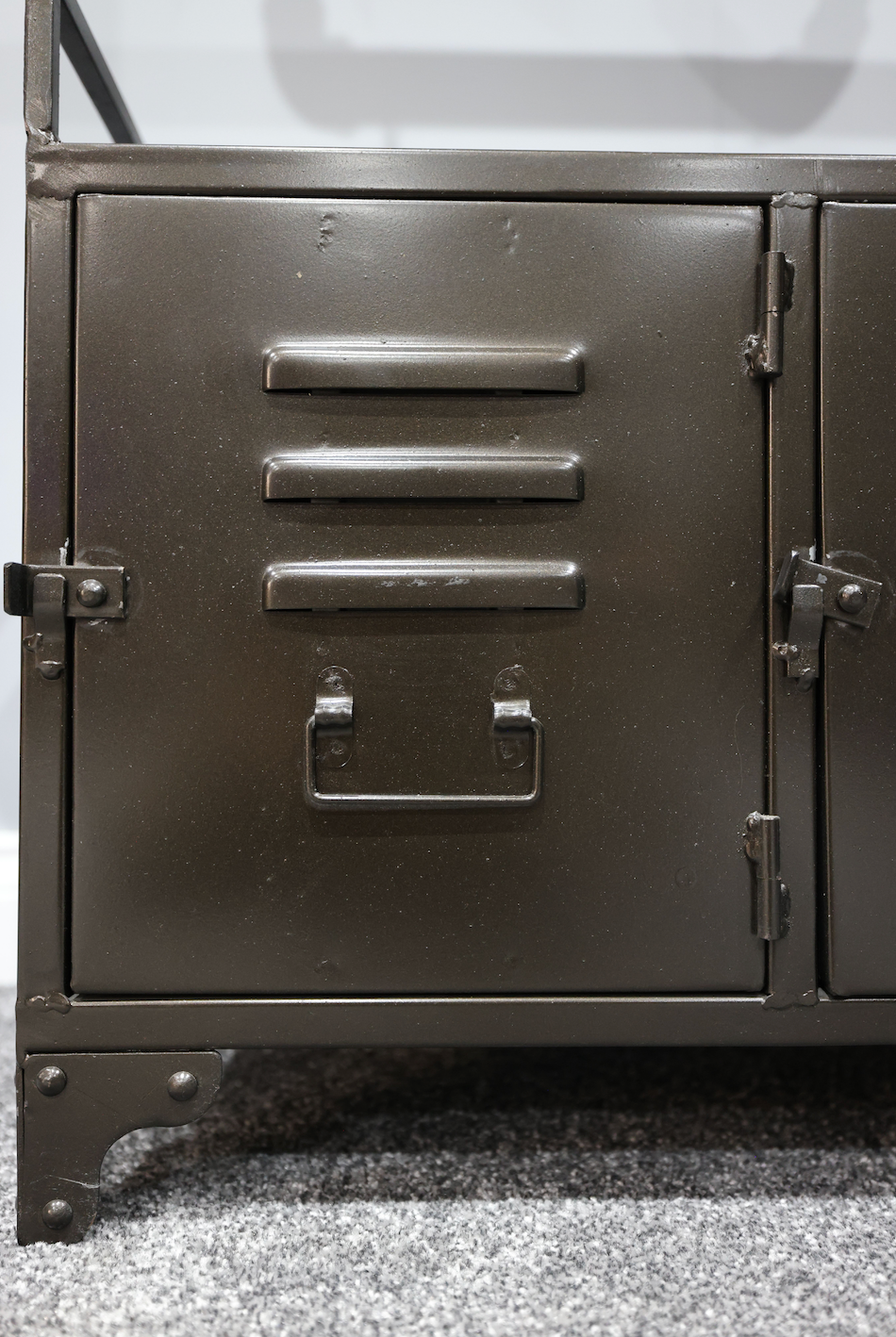Vintage Metal Storage Cabinet, c. 1920's For Sale at Vintage Metal Storage Cabinet, c. 1920's For Sale at