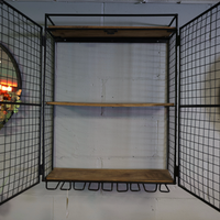 Metal mesh wall wine cabinet - Elderflower Lane