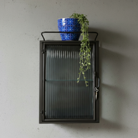 Ribbed glass bathroom cabinet - Elderflower Lane