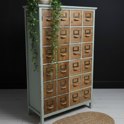Green rustic wood storage cabinet  UK -Elderflower Lane