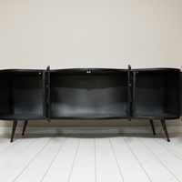 Ribbed metal industrial  storage cabinet - Elderflower Lane