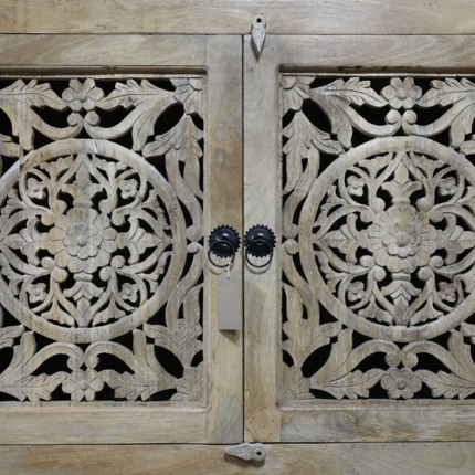 Ornate indian carved cabinet  UK - Elderflower  Lane