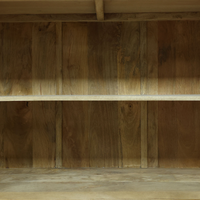 Ornate carved wood shelved storage cupboard