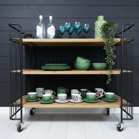 3 tier metal & wood baker display shelves - Elderflower Lane