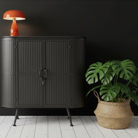 Metal curvy home storage cabinet - Elderflower Lane