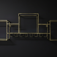 
 Gold Metal & Glass Wall Display Cabinet | Elderflower Lane