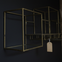 
Gold Metal & Glass Wall Display Cabinet | Elderflower Lane