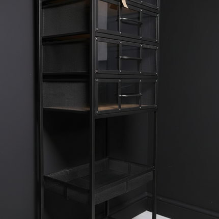 Black metal storage cabinet UK - Elderflower Lane