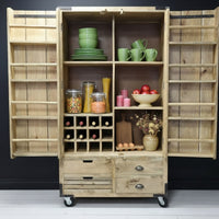 Larder pantry rustic wood storage cabinet - Elderflower Lane