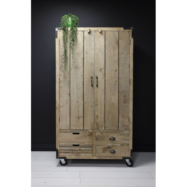 6ft Tall Wood Storage Cabinet | Rustic Larder & Drinks Cupboard.