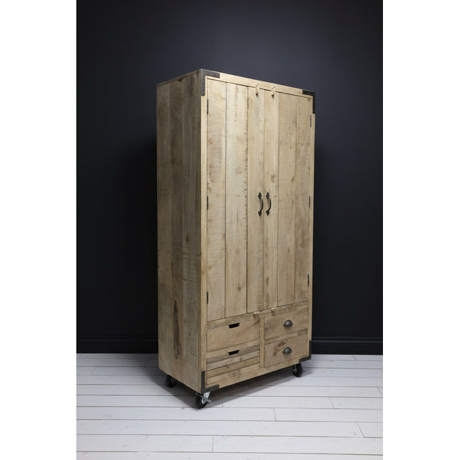 6ft Tall Wood Storage Cabinet | Rustic Larder & Drinks Cupboard.