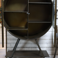 Industrial retro round shelving cabinet - Elderflower Lane