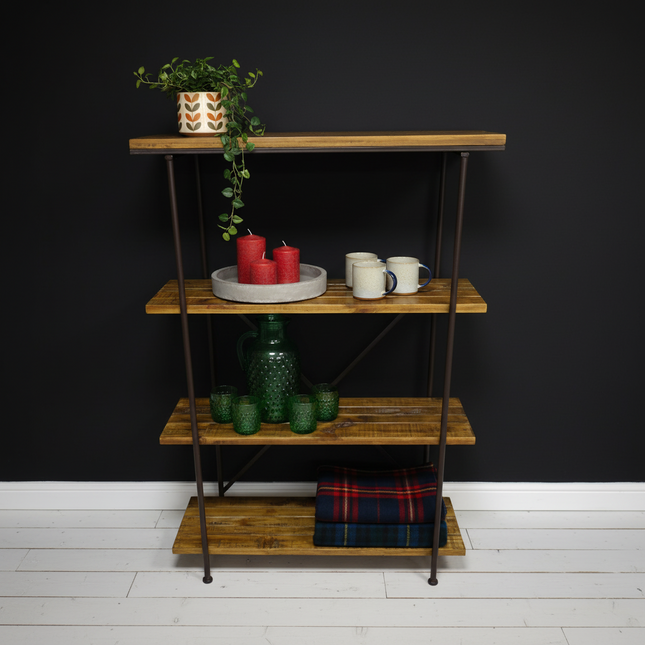 Shelving unit - rustic wood & metal UK - Elderflower Lane