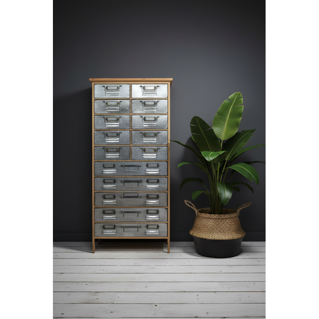 Industrial metal multi drawer storage cabinet - Elderflower Lane UK
