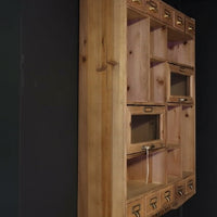 Rustic wood wall cabinet with drawers - Elderflower Lane