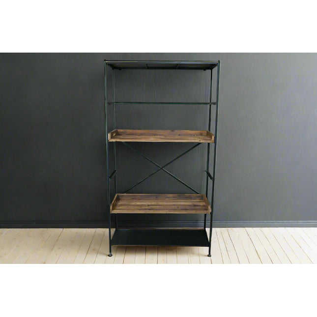 Tall Industrial rustic shelving 