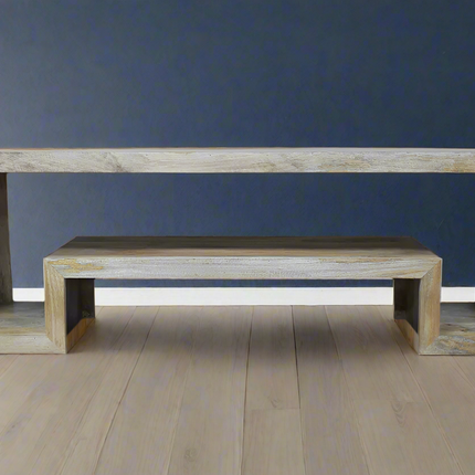 Wide rustic wood tv stand