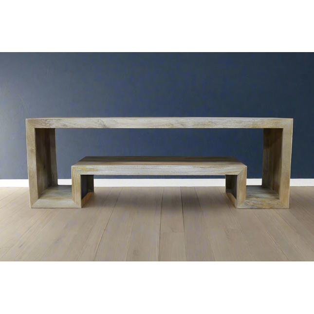 Wide rustic wood tv stand