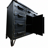 Black metal Industrial storage cabinet