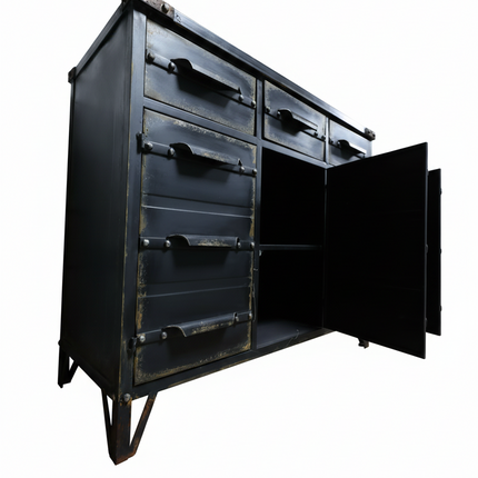 Black Metal Industrial Storage Cabinet