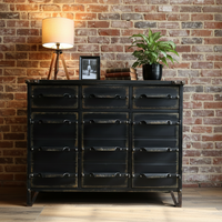 Black metal cabinet Uk -Elderflower Lane