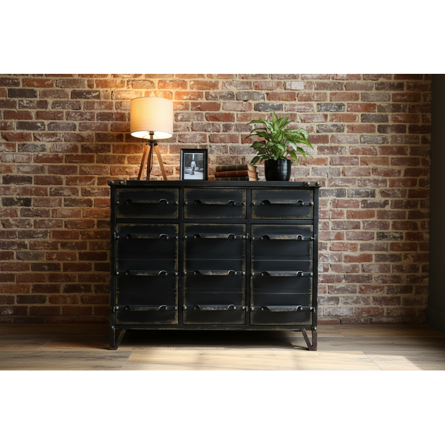 Black metal cabinet Uk -Elderflower Lane