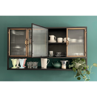 Industrial retro wall display cabinet uk