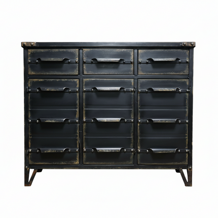 Black Industrial cabinet UK - Elderflower Lane