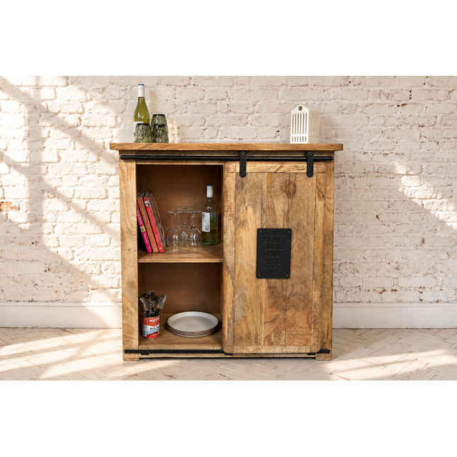 Industrial Rustic 18 Bottle Wine Cabinet