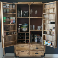 Rustic wood larder pantry cupboard - Elderflower Lane